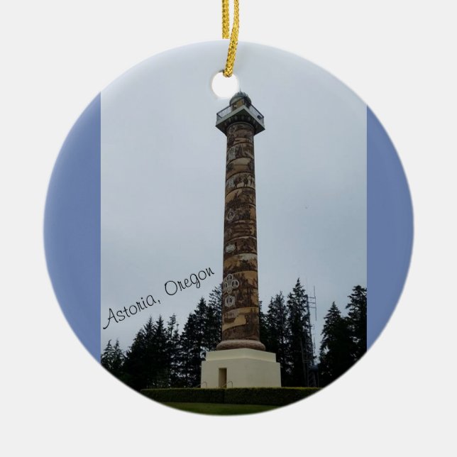 Colonne d'Astoria en ornement de l'Orégon (Devant)