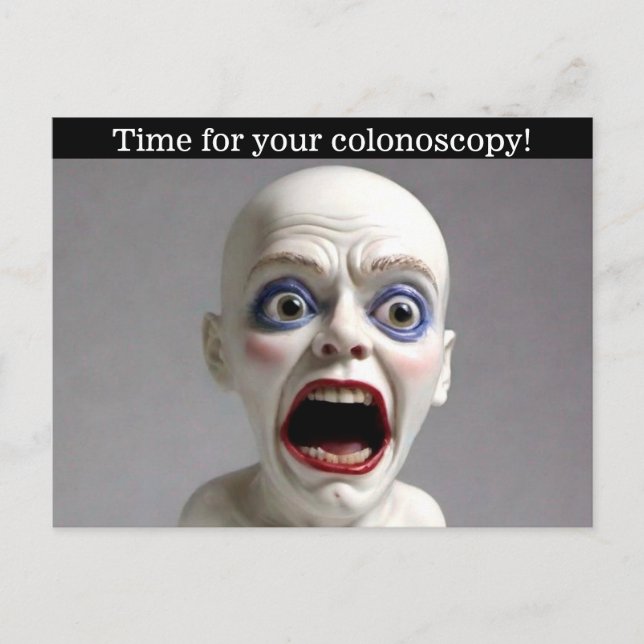 Colonoscopy Time Postcard (Front)