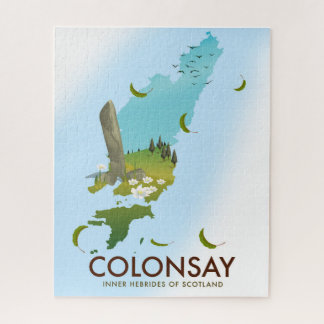 Colonsay Inner Hebrides of Scotland travel poster Jigsaw Puzzle