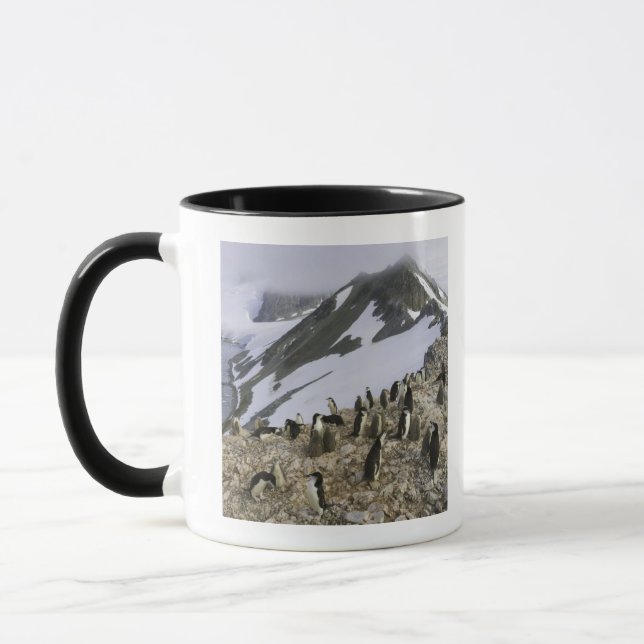 Colony of Chinstrap penguins Mug (Left)