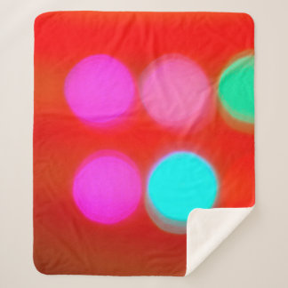 Color Abstract Blurred red background bokeh lighti Sherpa Blanket