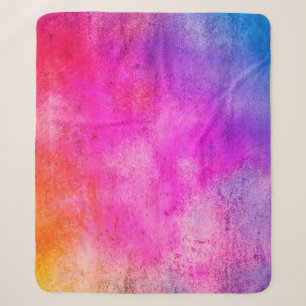 Color background. Grunge red blue and yellow paint Sherpa Blanket