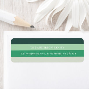 Color Bar Christmas Return Address Label_leaf