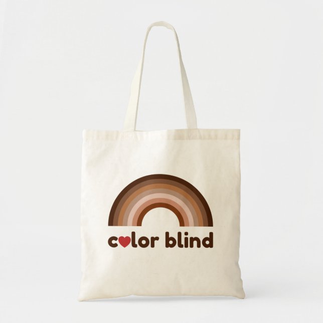Color blind love rainbow tote bag (Front)