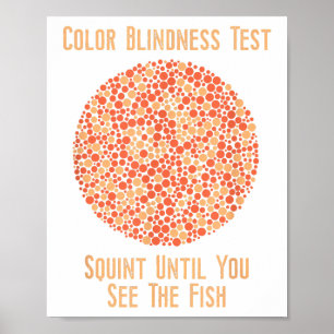 Color Blind T Shirt - Funny Color Blindness Test Poster