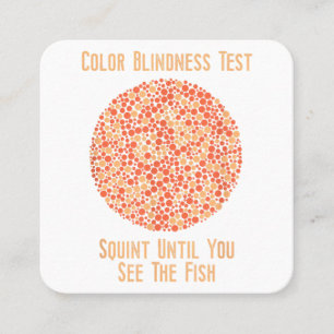 Color Blind T Shirt - Funny Color Blindness Test Square Business Card