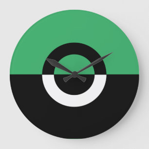 Color Block Circle Large Clock