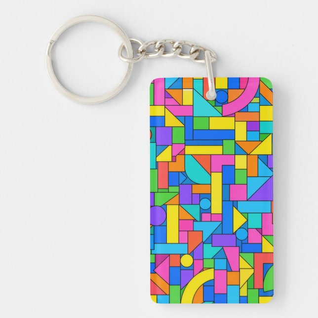 Color Block Disorder Keychain (Front)