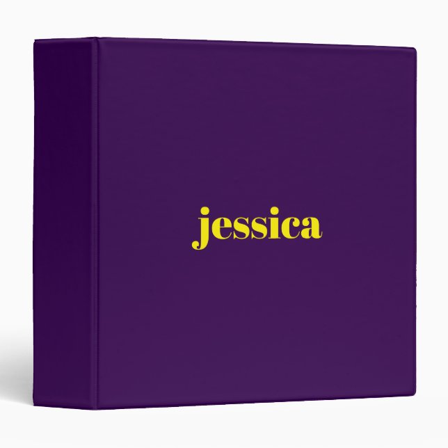 Color block minimalist custom name  binder (Front/Spine)