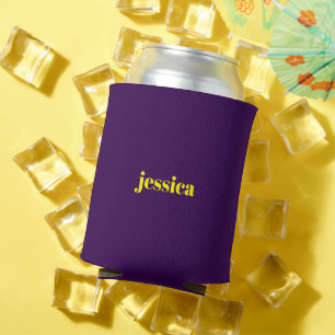 Color block minimalist custom name can cooler