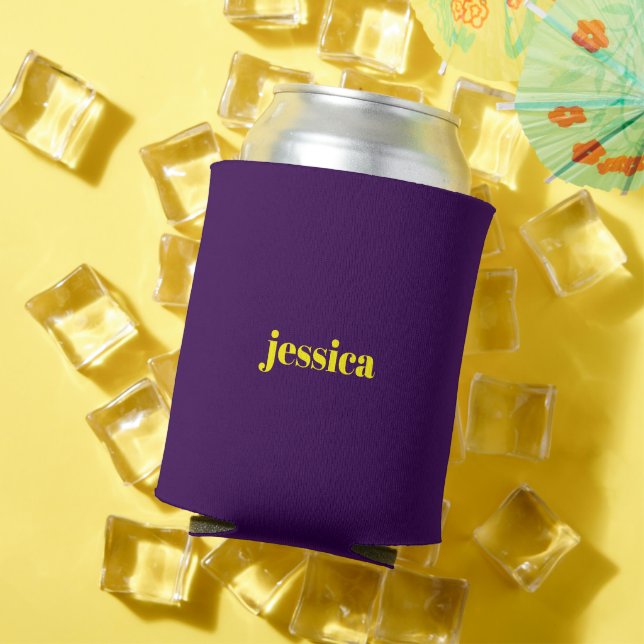 Color block minimalist custom name  can cooler (In Situ Summer)