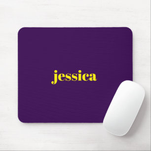 Color block minimalist custom name mouse pad