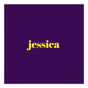 Color block minimalist custom name photo print