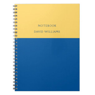 Color Block Name Blue Yellow Notebook