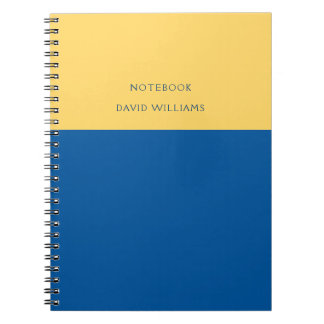 Color Block Name Blue Yellow Notebook
