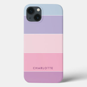 Color Block Pastel Colors Stripes iPhone 13 Case