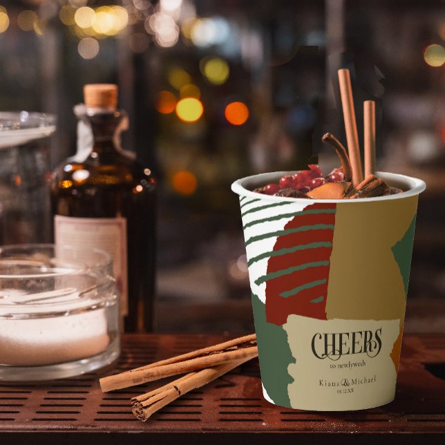 Color Block Wedding Autumn ID740 Paper Cups (Creator Uploaded)