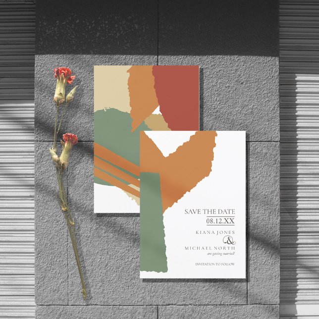 Color Block Wedding Autumn ID740 Save The Date (Creator Uploaded)