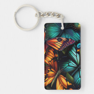 Color Burst–Butterflies in Motion Keychain