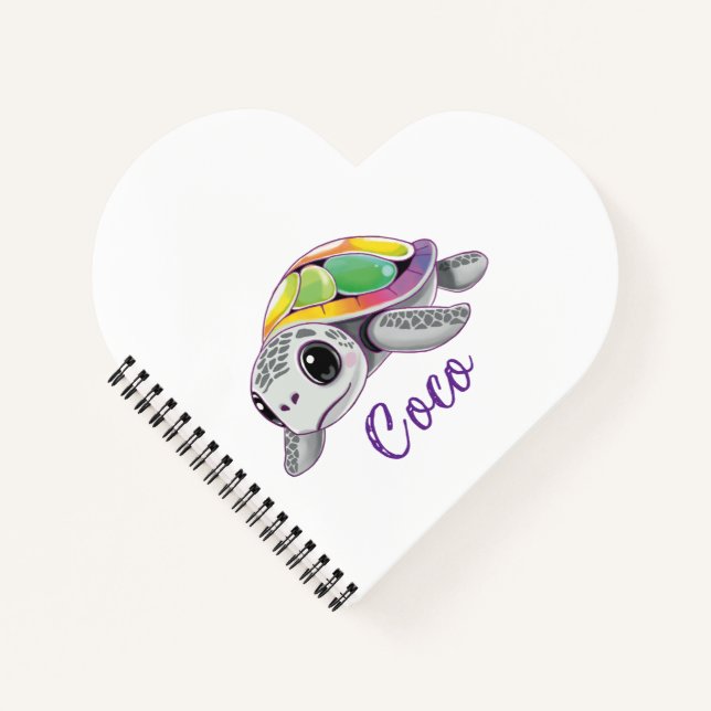 Color Burst Sea Turtle Notebook (Front)