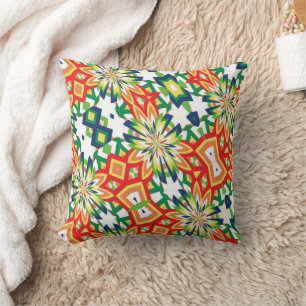 Color Burst Throw Pillow