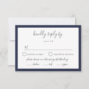 COLOR CHANGE with entree choices wedding rsvp card