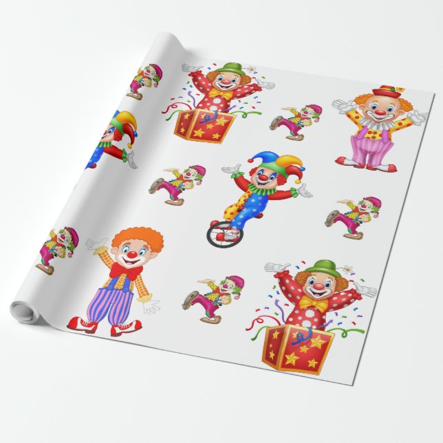 color clown wrapping paper (Unrolled)