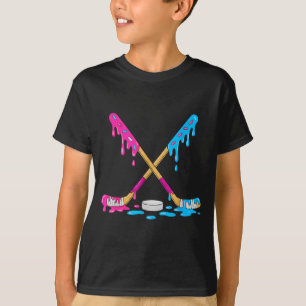 Color Drip Hockey Sticks Youth Tee Funny Ice-hocke