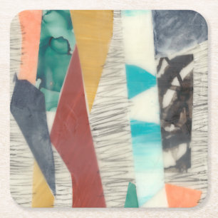 Color Edge II Square Paper Coaster