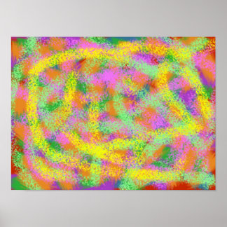 Color Everywhere Abstract Digital Art Poster
