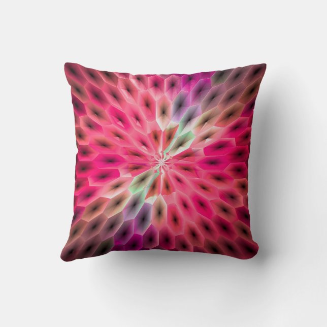 Color Explosion Throw Pillow (Back)