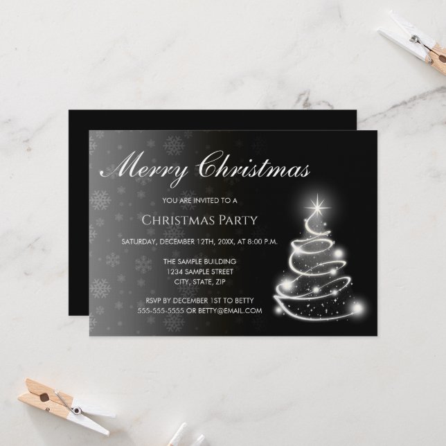 Color Fade Christmas Invitation (Front/Back In Situ)