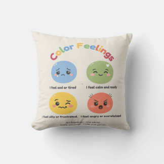 Color Feelings Pillow™ – Kid-Friendly Emotional Throw Pillow