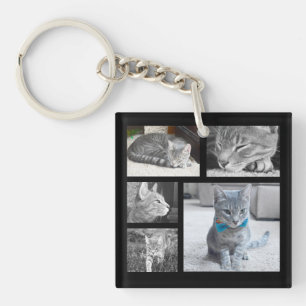 Color Five Photo Collage Keychain