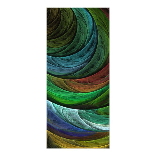 Color Glory Modern Abstract Art Pattern Elegant Rack Card (Front)