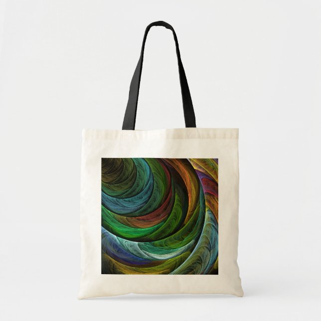 Color Glory Modern Abstract Art Pattern Elegant Tote Bag (Front)