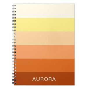 Color Gradient Back to School - Custom Name  Notebook