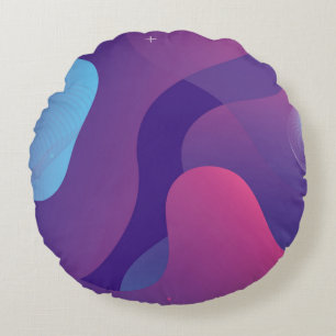 Color gradient background design. Abstract geometr Round Pillow