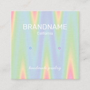 Color Gradient Ombre Chevron Earrings Studs Logo Square Business Card
