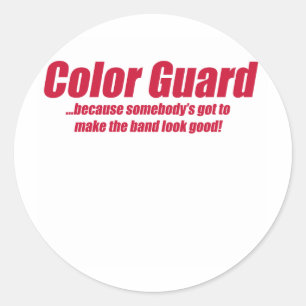 COLOR GUARD, FLAGS, ETC CLASSIC ROUND STICKER