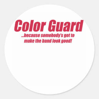 COLOR GUARD, FLAGS, ETC CLASSIC ROUND STICKER