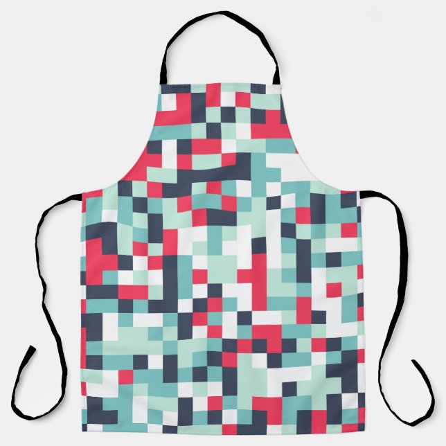 Color Halftone Background. Abstract Multicolor Tex Apron (Front)