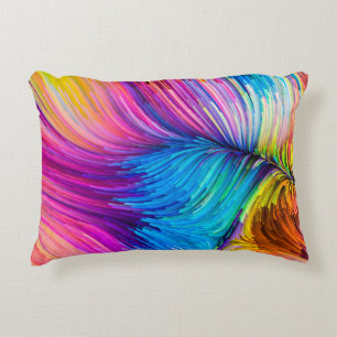 Color In Motion series. Abstract design made of Fl Accent Pillow