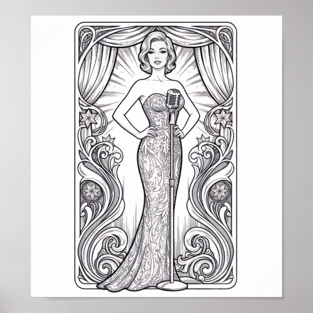 COLOR IT YOURSELF! Adult Coloring Book Poster (Front)