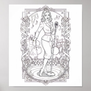 COLOR IT YOURSELF! Adult Coloring Book Poster