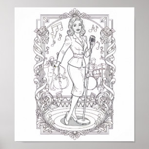 COLOR IT YOURSELF! Adult Coloring Book Poster