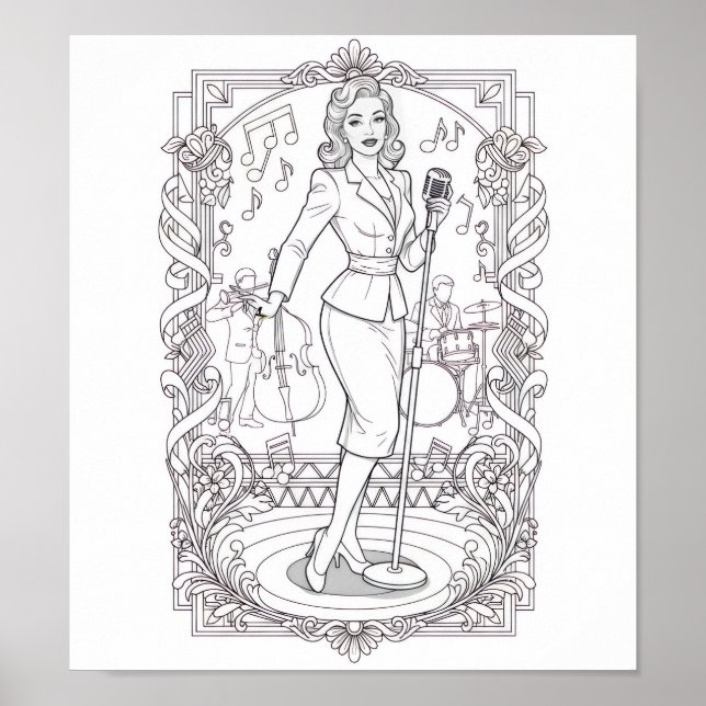 COLOR IT YOURSELF! Adult Coloring Book Poster (Front)