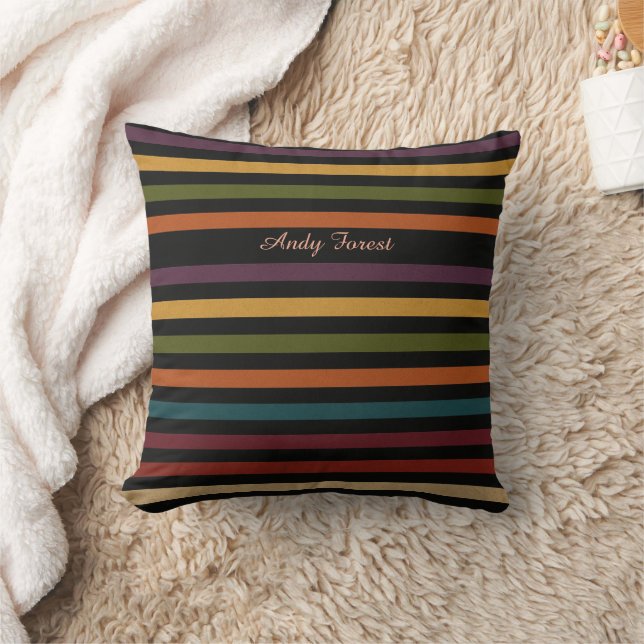 Color Lines Throw Pillow – Modern Gift set (Blanket)