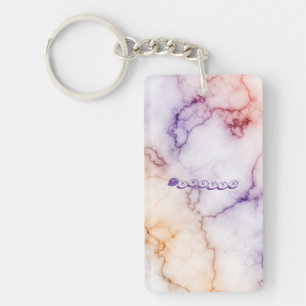 Color Marble Pattern Personalization Keychain