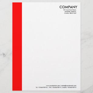 Color Margin - Red Letterhead